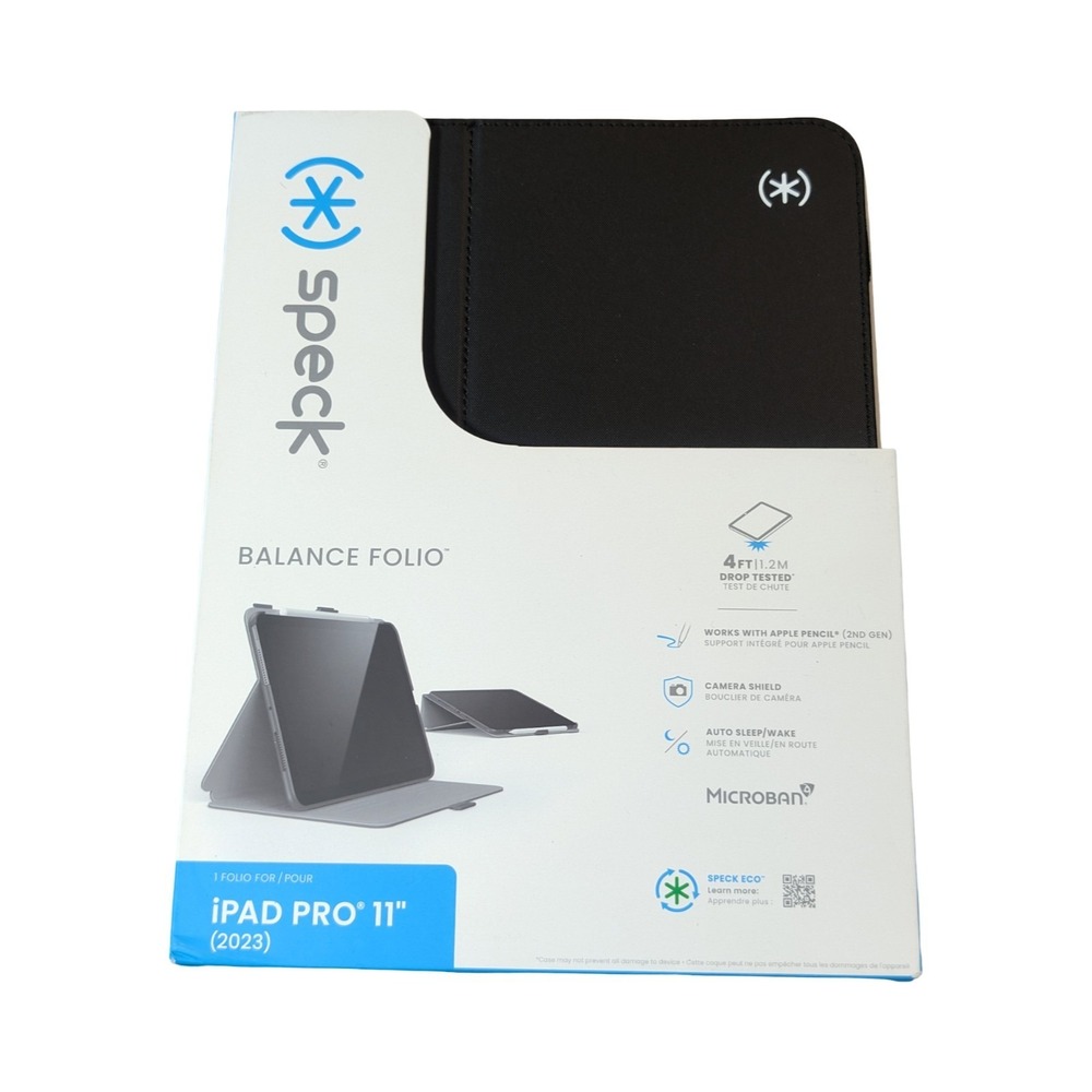 BbN‎ Speck iPad Pro 11" (2023) Balance Folio Black Works With Apple Pencil New